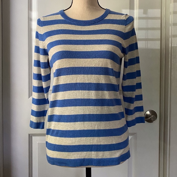 Periwinkle blue and oatmeal heather sweater, XS - Picture 1 of 5